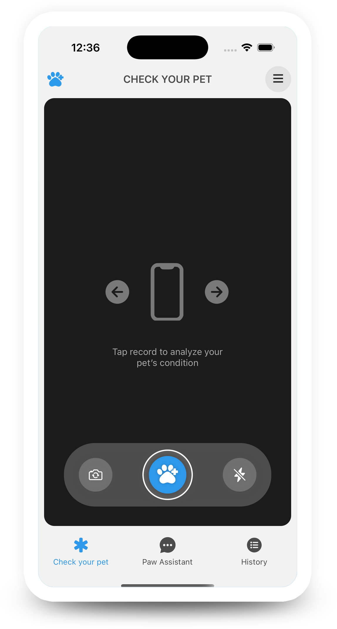 PawSight pet assessment screenshot